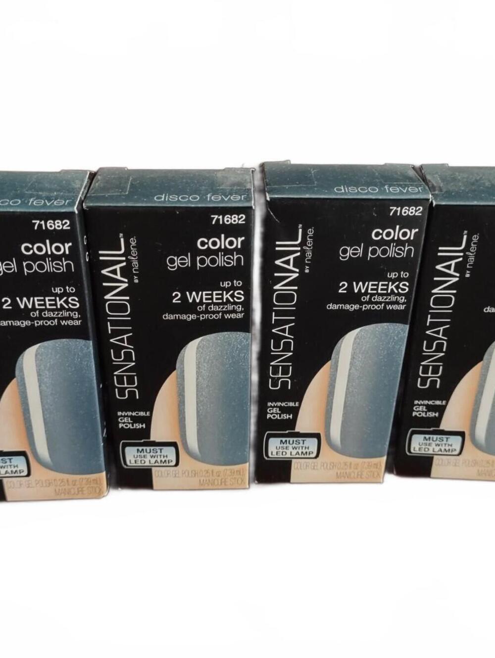 Lot Of 4 Sensationail Gel Nail Polish #71682 Disco Fever Blue